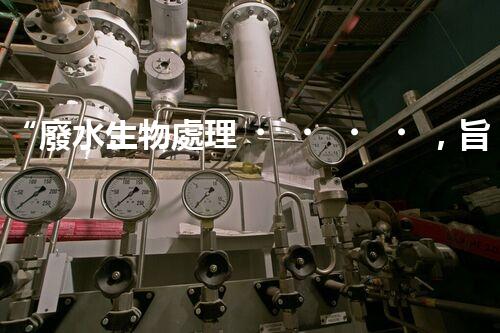 “廢水生物處理，旨在凈化水源，守護(hù)碧水藍(lán)天”